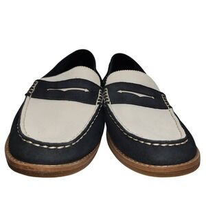 Sperry‎ Navy and White Penny Loafers Women's Size 10 EUC